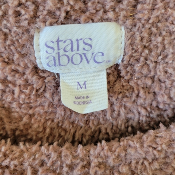Stars Above - Women's Fuzzy Mauve Crew Neck Sweater Size Med - Picture 3 of 7